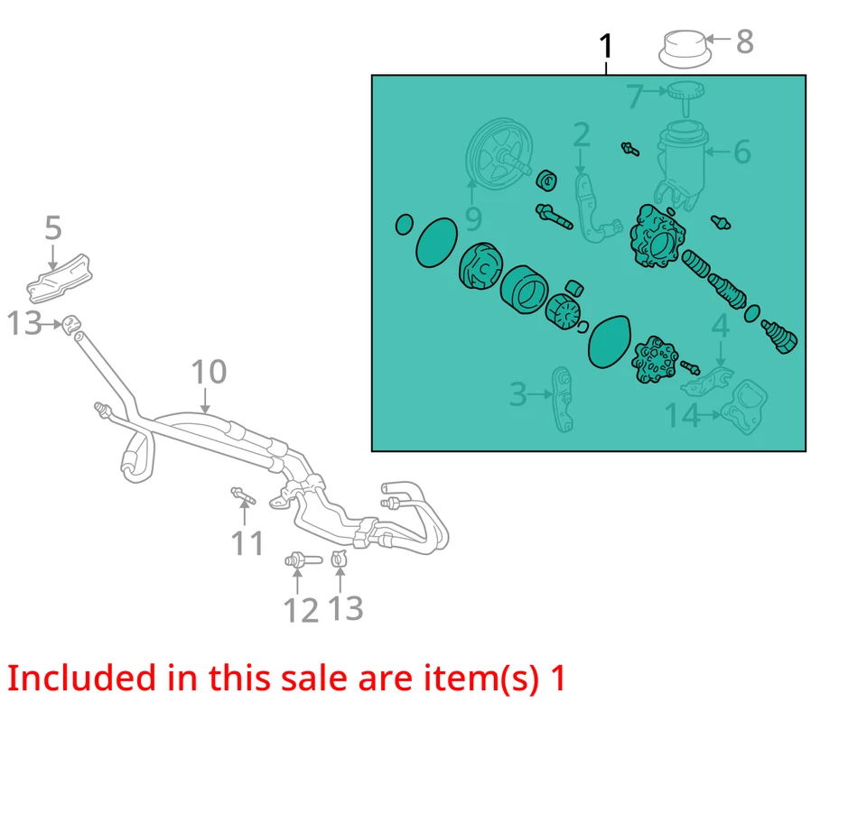 Bomba de dirección asistida Toyota Echo 2003 fabricante de equipos originales 107 k millas - LKQ427590208 Foto 4 de 4
