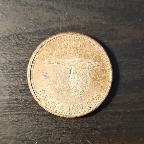 1967 Canadian Centennial Silver Dollar (0.6 Troy Oz Silver).
