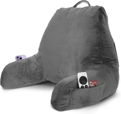 Reading Pillow with Shredded Memory Foam, Designed for Sitting up in Bed and Cou