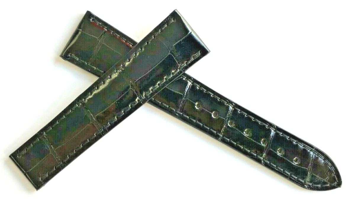 Authentic Chopard Snake 16MM Watch Strap Band Shiny Green Green Python Leather Watch Strap | Handdn - Bespoke Watchstraps main image 2