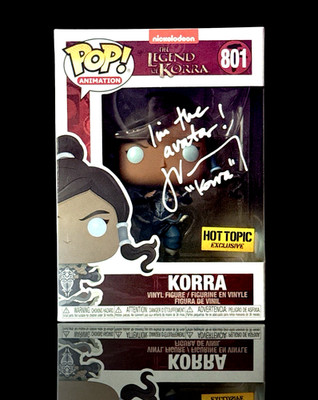 JANET VARNEY AKA KORRA SIGNED FUNKO POP TOY #801 AVATAR LEGEND OF KORRA JSA COA