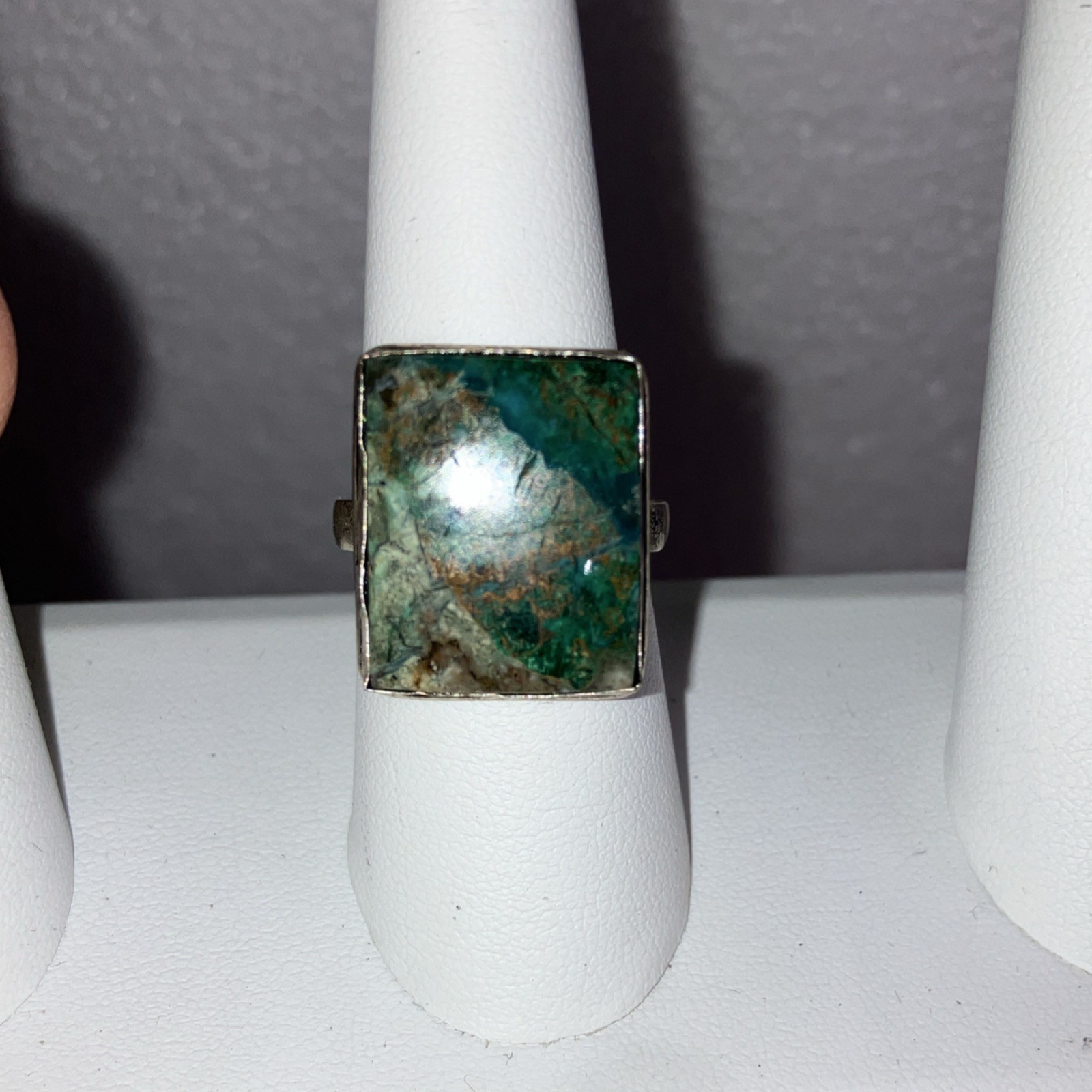 Ruby Zoisite Gemstone Rectangular Silver 925 Ring… - image 2