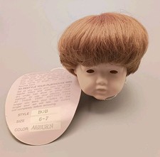 Playhouse Collections Doll Wig Bob Size 6-7 Auburn Full Cap Short Straight NEW
