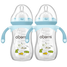 Baby Bottles, Weighted Straw Toddler Milk Bottles with Non-Slip Handle, Size  V