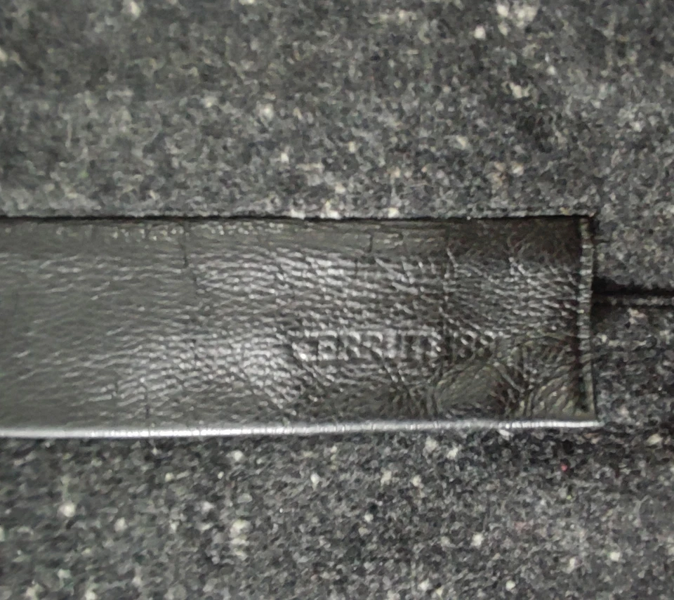 Cerruti/ Tote de mano lana y cuero genuino negro gris melange. - Imagen 2 de 4