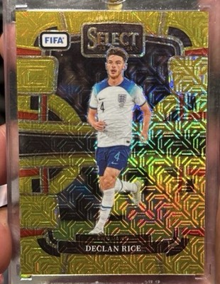 2023-24 Panini Select FIFA - Terrace Declan Rice #79 Gold Mojo Prizm /10