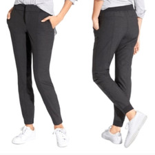 Athleta Work It City Wool Blend Pants Jogger Travel Dark Gray Size 2