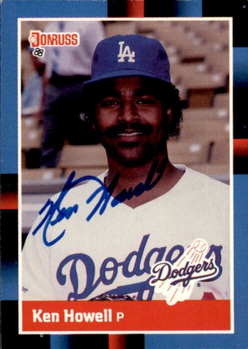 Autogrammkarte 1988 Donruss Ken Howell Philadelphia Phillies #130 - mit Echtheitszertifikat  - Bild 1 von 2