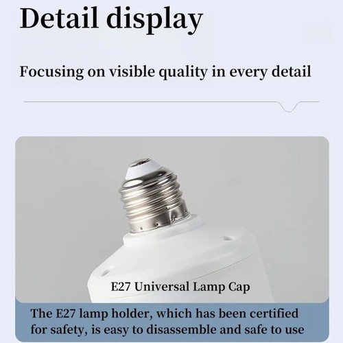 Socket Fan with Light Quiet Ceiling Fan Light 3 Color Dimmable White Ceiling Fan - Picture 16 of 19