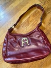 RARE  Vintage Etienne Aigner Leather Purse Large A Oxblood 70s