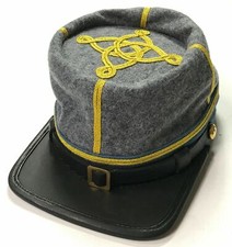 CIVIL WAR CONFEDERATE CSA CAPTAIN INFANTRY OFFICER KEPI FORAGE CAP-ALL SIZES