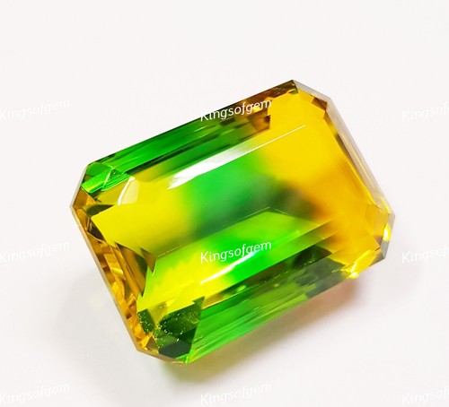 90 Ct Doublet Glass Stone Multi Color Tourmaline Emerald Stone Loose Gemstone - Picture 3 of 6