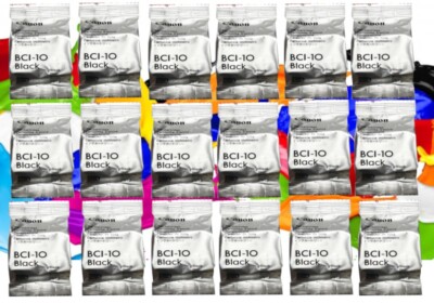 20x Original Canon Tinte Patronen BCI-10 BK schwarz BJ-30 BJC-50 BJC-70 BJC-80 B