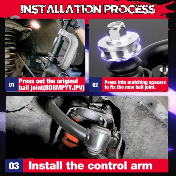 KSP 2-4" Upper Control Arm For 1996-2003 Toyota Tacoma 1995-2002 4Runner 4WD - Image 3 of 4