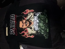 Pablo Escobar Reason Embroidered T-Shirt Men’s Size L Don Pablo Colombia Black