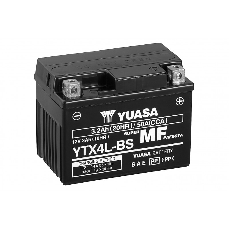 Batterie moto YUASA YTX4L-BS 12V 3.2Ah pour scooter et deux-roues