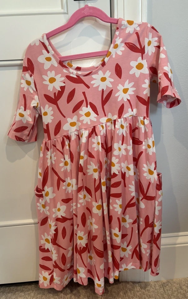 HANNA ANDERSSON TWIRL ЦВЕТОК ПЕЧАТИ ФИГУРИСТ ПЛАТЬЕ 130 8 - Изображение 4 из 4