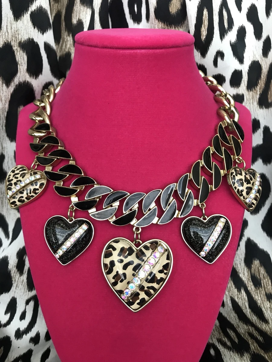 Betsey johnson deals leopard necklace