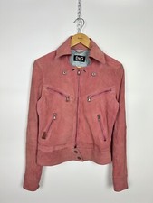 Dolce & Gabbana Womens Long Sleeve Pelle Leather Jacket Size 30/44