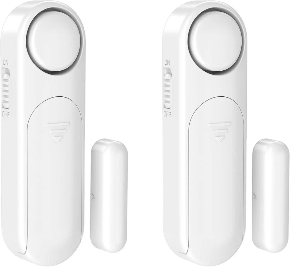 Capteur d'alarme de porte, lot de 2, sans fil, pour fenêtre, porte ouverte - Photo 1/4