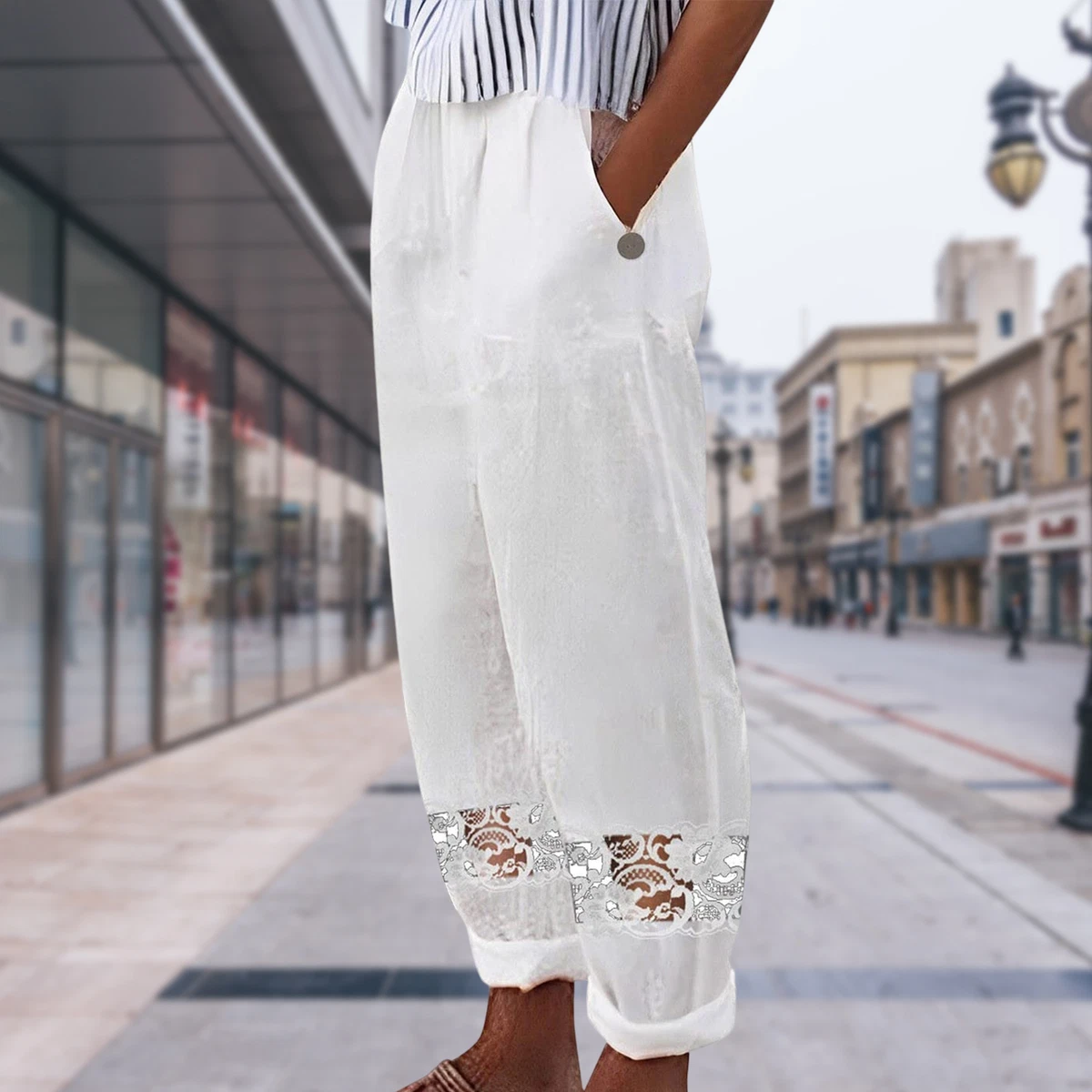 Lightweight hotsell white pants