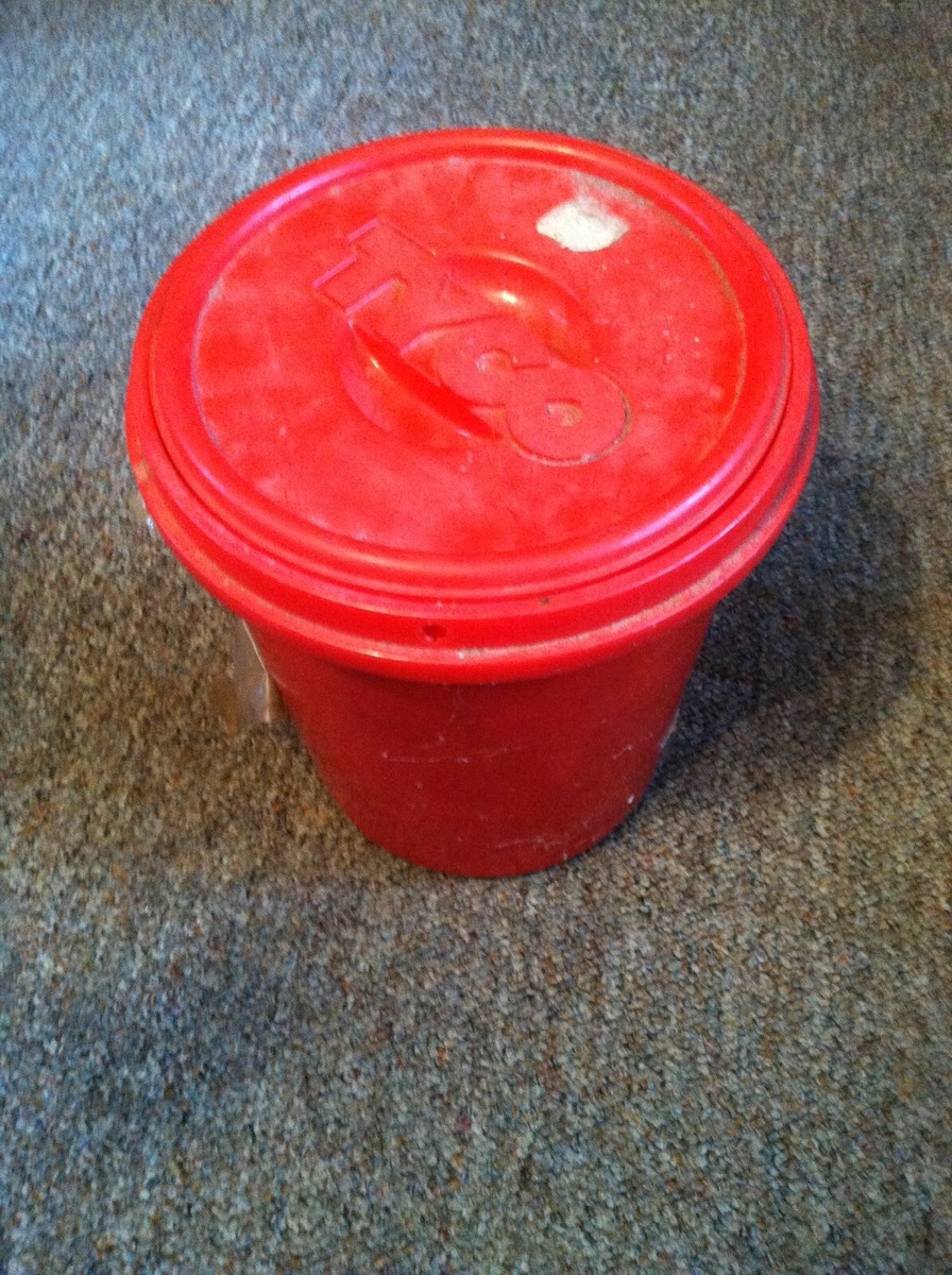 Vintage 80s Tyco Blocks Large Red Bucket 5lb of Building Set