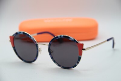 NEW WOOW SUPER FLY 1 COL 0040 TORT BLUE GOLD PEACH SUNGLASSES W/CASE 50-22