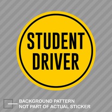 Round Student Driver Sticker Decal Vinyl ed education