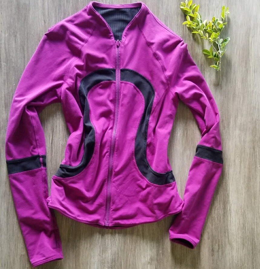 lululemon reversible jacket S(4-6) Black/Pink | eBay