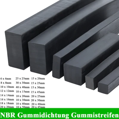 MARKENLOS Solida guarnizione in gomma NBR striscia di gomma quadrata quadrata/piatta guarnizione in gomma