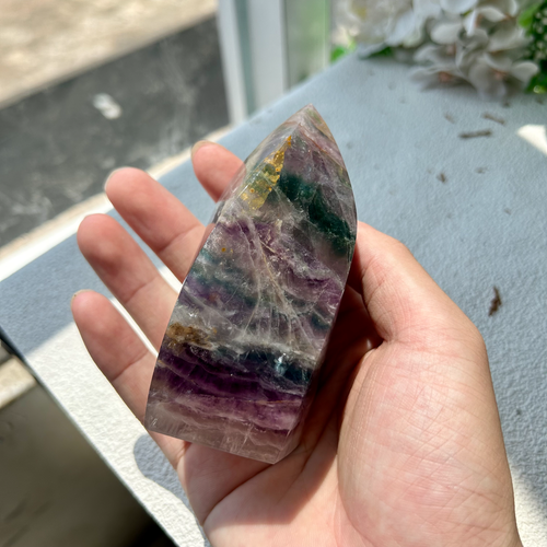 460Natural fluorite flame shape crystal Mineral specimen healing 4th - Bild 2 von 8
