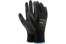 24 PAIRS NEW BLACK COATED SAFETY WORK GLOVES GARDEN GRIP MENS BUILDERS GARDENING