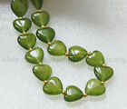 Peridot Gemstones Heart Beads Pendants Necklace Long 18" 22" 25" 36" 12mm Green
