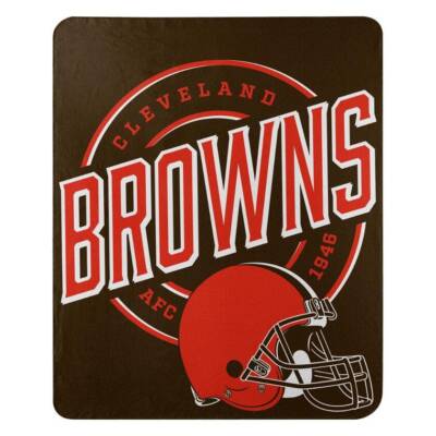 Cleveland Browns Fleece Throw Blankets 50''x60'' Whip Stitched