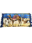 Vintage Middle Eastern Tapestry Egypt ,Camel ,man,Palm Tree Art 20x40 — photo 1
