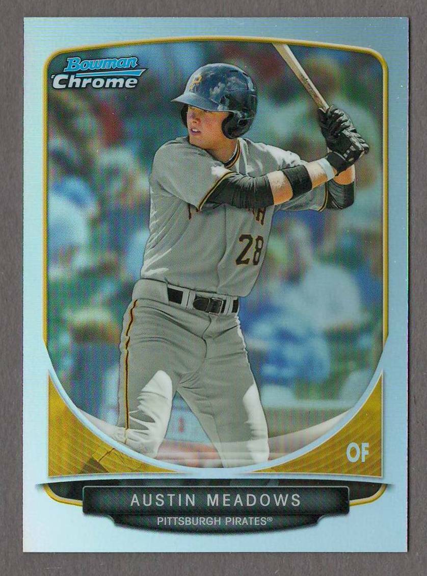 AUSTIN MEADOWS 2013 Bowman Chrome Draft Picks REFRACTOR Card #BDPP5 Pirates Rays