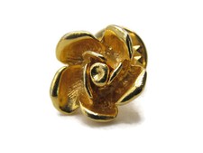 Flower Lapel Pin Gold Tone