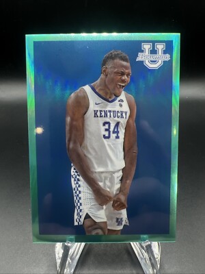 2023 Topps Bowman Oscar Tshiebwe Light Blue Refractor /150