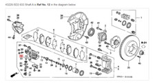 HONDA ACURA GENUINE OEM NSX Shaft A Rear Brake ☆ 43228-SD2-933 ☆