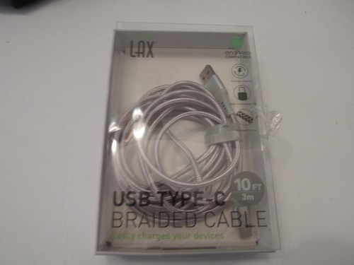 New Boxed Lax USb type-c 10 ft braide cable - Picture 3 of 4