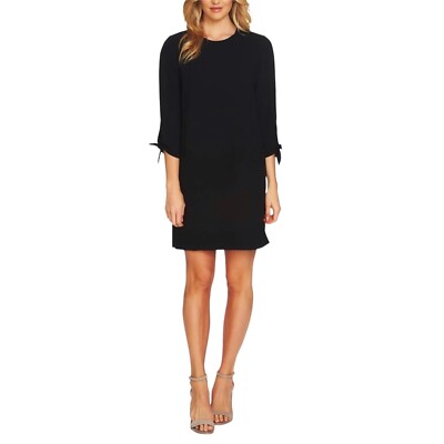 CeCe Tie Sleeve Black Shift Dress LBD Womens Size 0 Black 3/4 Sleeve | eBay CeCe Tie Sleeve Black Shift Dress LBD Womens Size 0 Black 3/4 Sleeve | eBay