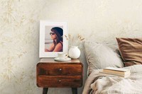 Vliestapete Tropen BläTter Dschungel Beige Weiß Gold Metallic 39560-1 (3,05€/1Qm