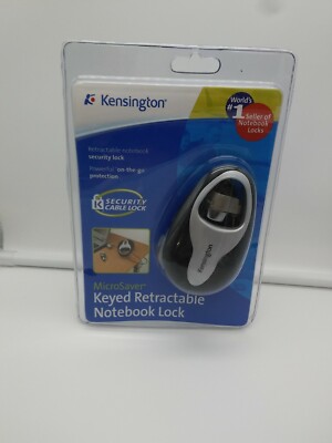 Kensington 64053 Micro Saver Keyed Retractable Notebook Security Cable Lock New