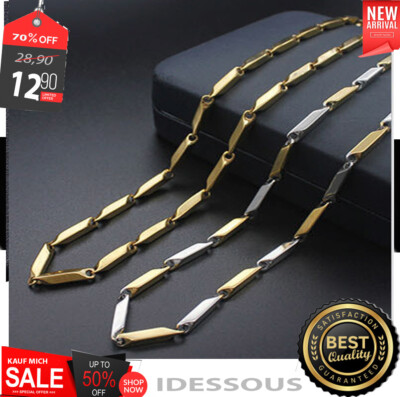 18k gold chain silver chain gold plated 50cm 55cm 60cm stainless steel chain men's chain