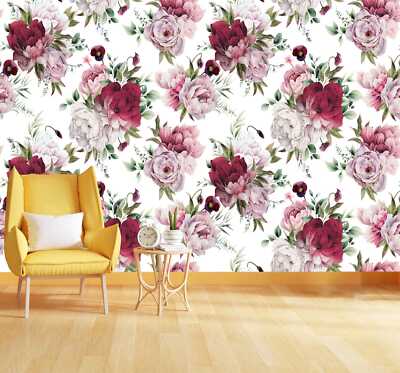 Barock Blumen Klassisch Floral Tapete Wandbild Abnehmbar Abwaschbar Abziehen & Kleben