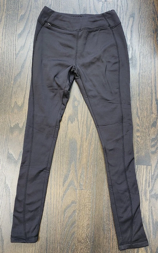 Mujer Sahalie Negro Pantalones Acurrucados Polar Elástico Acogedor Talla Pequeña Foto 2 de 4