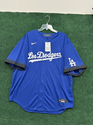 Nike Men's BETTS MLB Los Dodgers Home Baseball Jersey, Blue/White Size 2X-Large