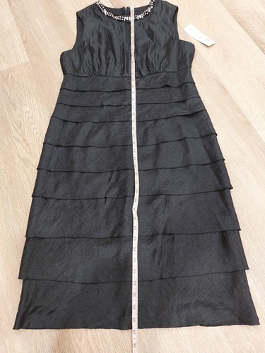 Abito donna nuovo/London Times/taglia 12/nero/cocktail/formale/sera/ruffle/ - Foto 19 di 21