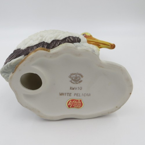 Lefton White Pelican 6" Figurine KW910 Hand Painted Porcelain Bisque China 1979 - Picture 6 of 9