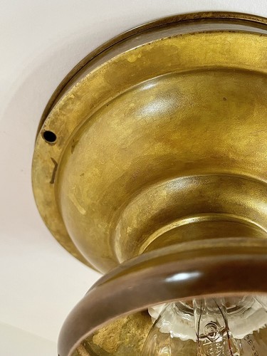Antico paralume anni 20 Art Decò Nouveau vittoriano carnevale vetro scorrevole - Foto 17 di 24